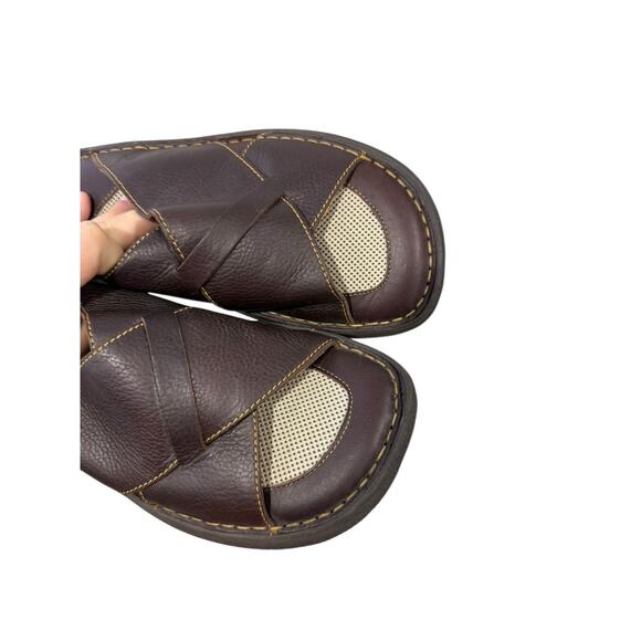 Born MARCO Dark Brown Criss Cross Sandal's Leather Men's Size 9 - Picture 7 of 7